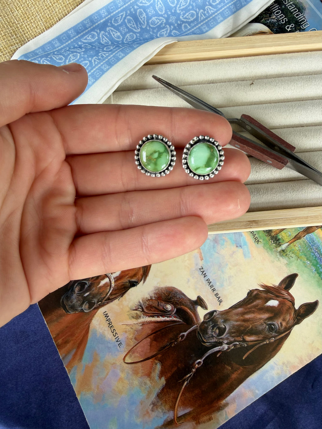 Emerald Valley circle studs