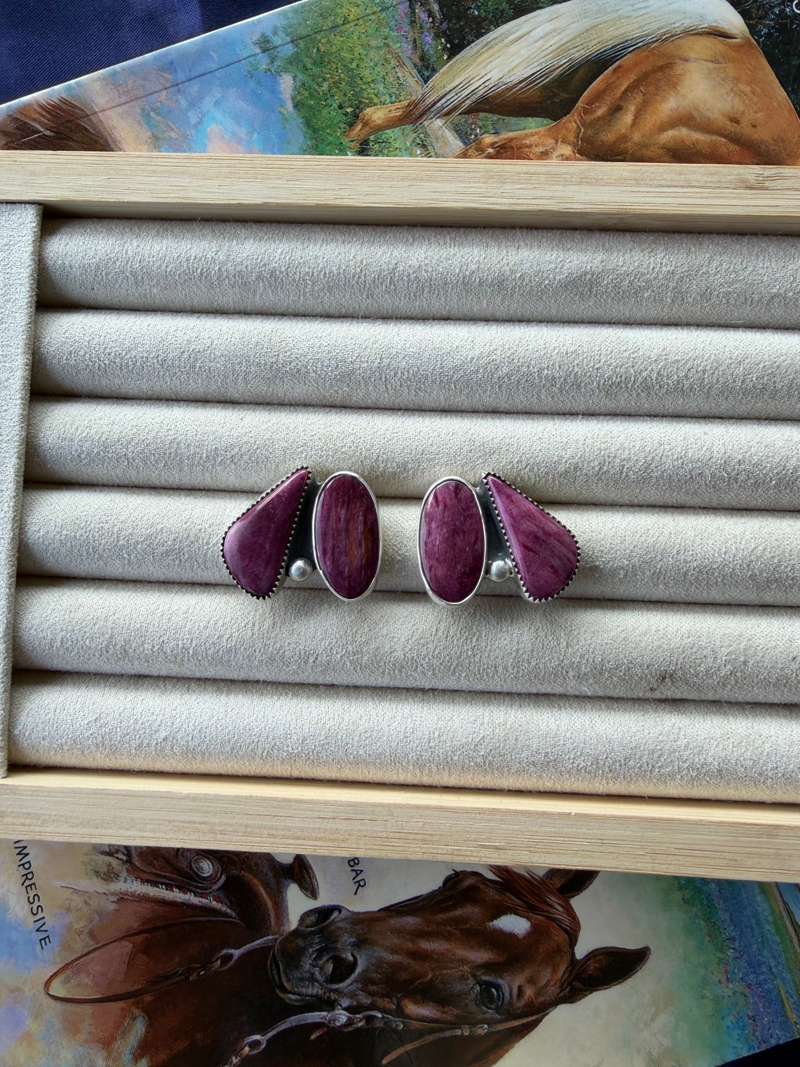 Purple spiney studs